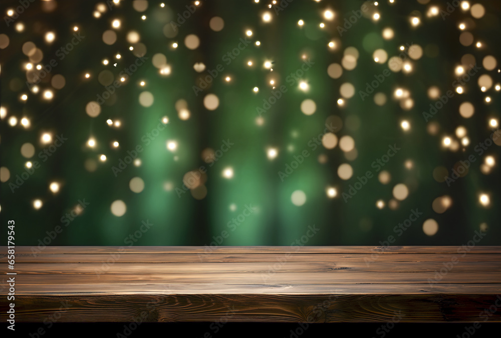 Empty dark wooden table in front of abstract blurred bokeh background, ideal for display or montage your products, mock up Empty dark wooden table in front of abstract blurred bokeh background, ideal for display or montage your products, mock up