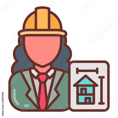 Architect icon in vector. Illustration