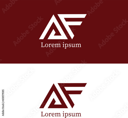 AF monogram logo design.