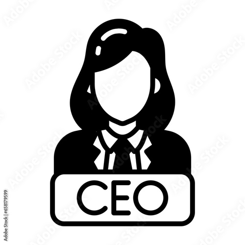 CEO icon in vector. Illustration