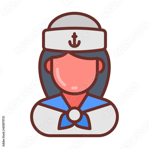Sailor icon in vector. Illustration