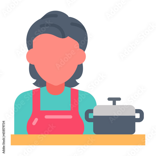 House Wife icon in vector. Illustration