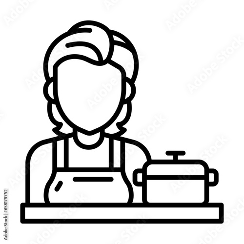 House Wife icon in vector. Illustration