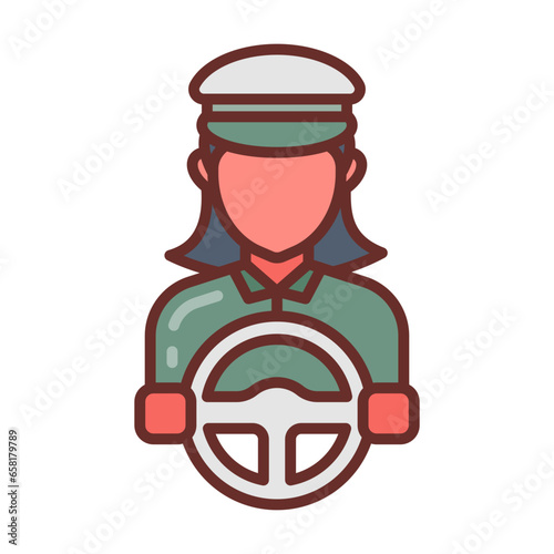 Driver icon in vector. Illustration