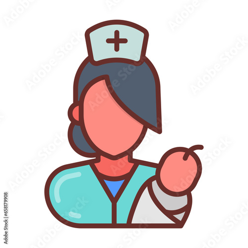 Midwife icon in vector. Illustration