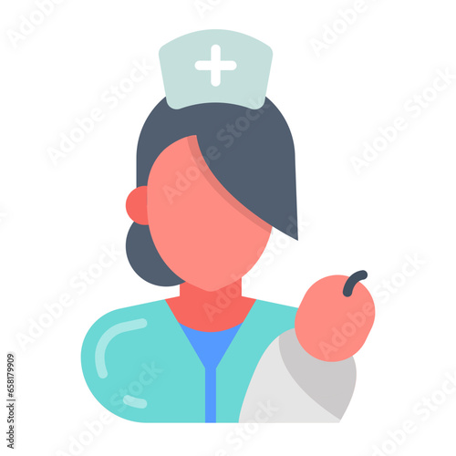 Midwife icon in vector. Illustration