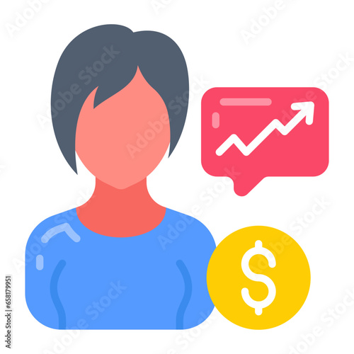 Trader icon in vector. Illustration