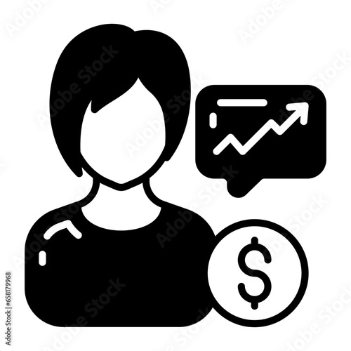 Trader icon in vector. Illustration