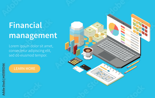 Financial Management Isometric