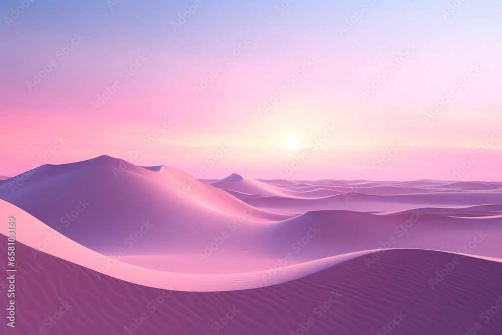 Ethereal Sands: Teal and Pink Alien Desert