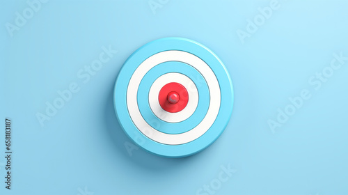 Target icon for seo or target marketing symbol against a blue background