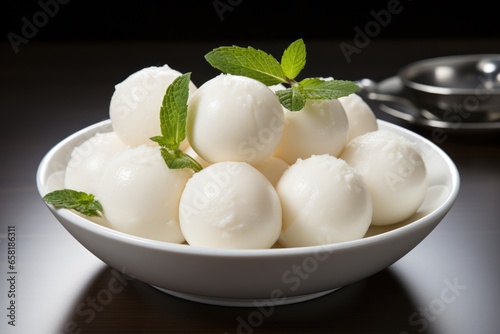 Coconut laddoo indian sweets for festivals and auspicios occassions photo