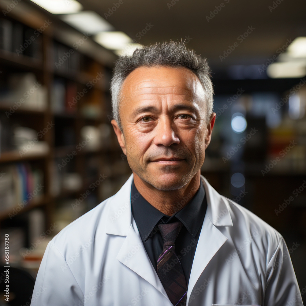 Medical Professional in a White Lab Coat - AI-Generated Doctor Portrait Medical Professional in a White Lab Coat - AI-Generated Doctor Portrait