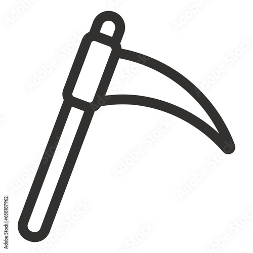 Sickle Vector Outline Icon, Scythe Icons Collection, Scythe Silhouette.