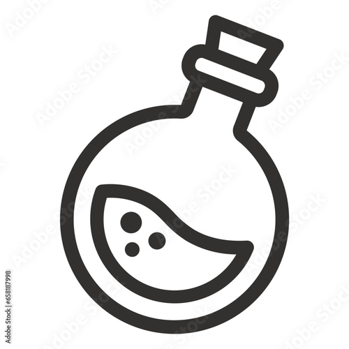Potion Vector Outline Icon, Bottle Icons Collection, Magic Potion Silhouette.