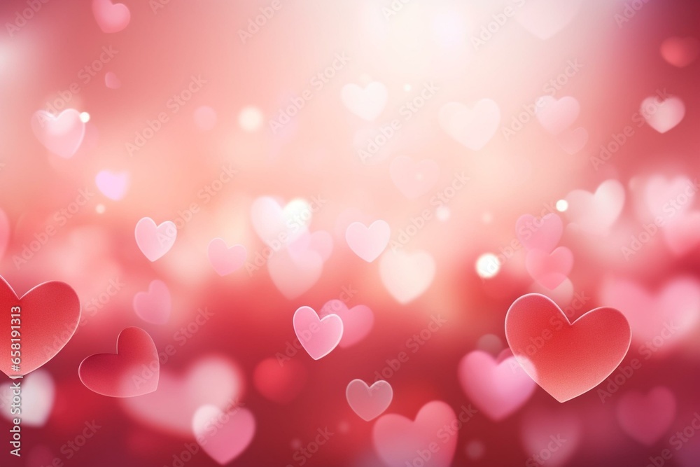 Romantic hearts background portraying love and passion for Valentine's Day, wedding, and Women's day celebrations. Generative AI