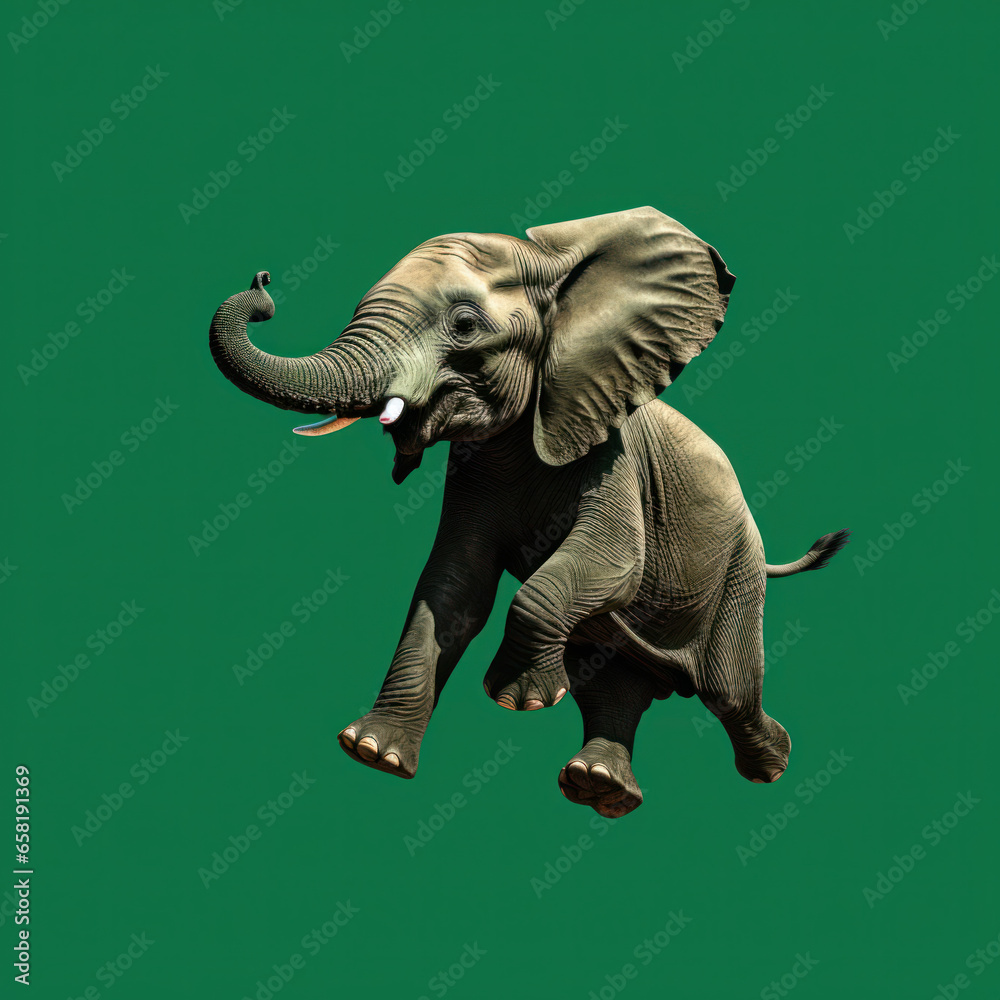 Fototapeta premium Jumping Elephant
