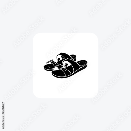 Huarache Sandals Skin  Shoes and footwear line   Icon set isolated on white background line   vector illustration Pixel perfect  