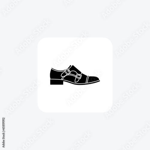 Blue Oxford Boots Shoes and footwear line   Icon set isolated on white background line   vector illustration Pixel perfect


