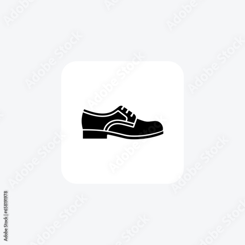Blue Oxford Boots Shoes and footwear line  Icon set isolated on white background line   vector illustration Pixel perfect

