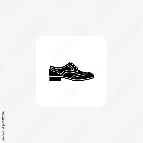  Black Oxford Boots  Shoes and footwear line   Icon set isolated on white background line  vector illustration Pixel perfect


