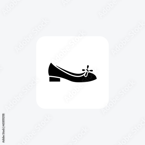 White  Ballet Flats Shoes and footwear line Icon set isolated on white background line vector illustration Pixel perfect

