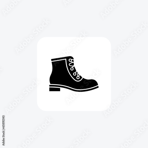  Leather Chelsea Boots Shoes and footwear line Icon set isolated on white background line  vector illustration Pixel perfect

