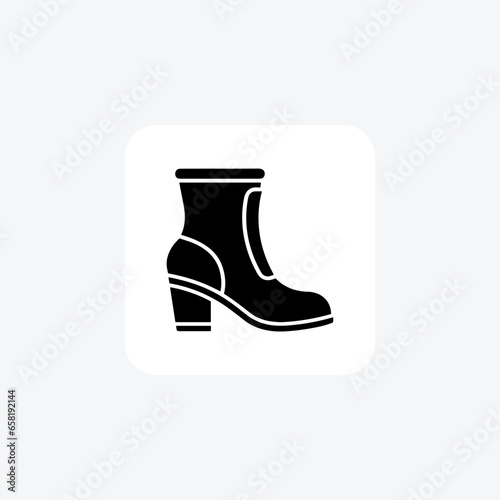 Yellow Heeled Booties Shoes and footwear line Icon set isolated on white background line vector illustration Pixel perfect    © Blinix Solutions