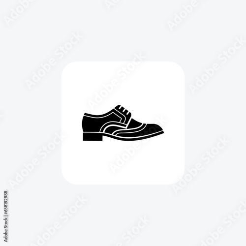 Wingtip Brogue Shoes and footwear line  Icon set isolated on white background line  vector illustration Pixel perfect

