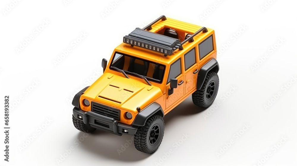 3d Illustration Simple Modern Offroad Car Isolated Background