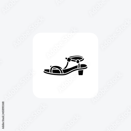 Orange Jelly Sandals Women s Fashionable  Shoes and footwear line  Icon set isolated on white background line  vector illustration Pixel perfect