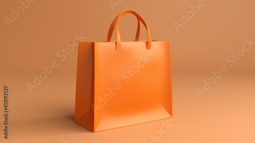 3d Illustration Simple Shopping Bag Isolated Background