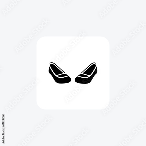 Red Slingback Bootie Women's Shoes and footwear Flat Color Icon set isolated on white background flat color vector illustration Pixel perfect