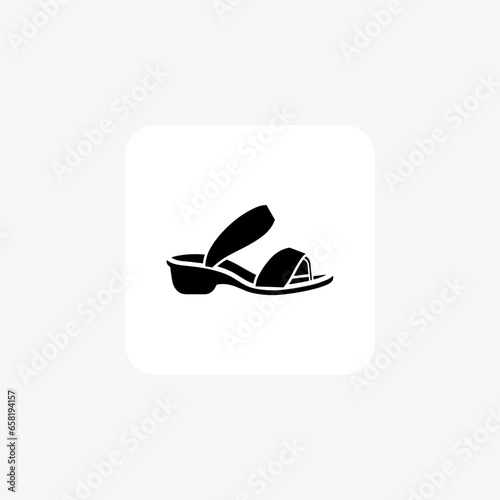 Pink Slip-On Ballerina Flat Women's Shoes and footwear Flat Color Icon set isolated on white background flat color vector illustration Pixel perfect