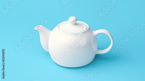 3d Illustration Simple Minimalist Teapot Isolated Background