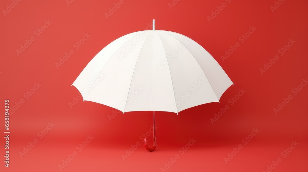 3d Illustration Simple Umbrella Isolated Background