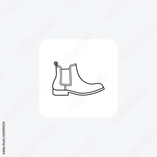 Green Chelsea Boots Shoes and footwear line  Icon set isolated on white background  vector illustration Pixel perfect © Blinix Solutions