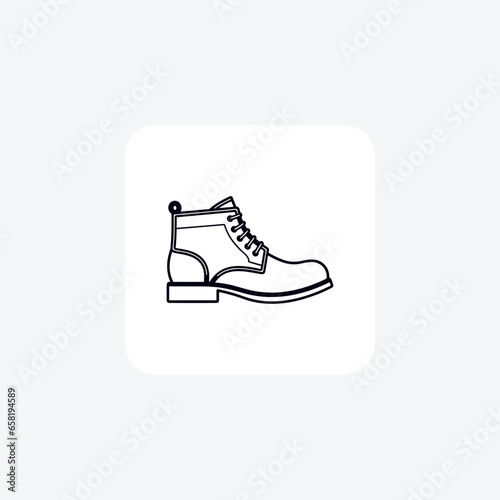 Eye-catching Yellow Chelsea Boots Shoes and footwear Flat Color Icon set isolated on white background flat color vector illustration Pixel perfec