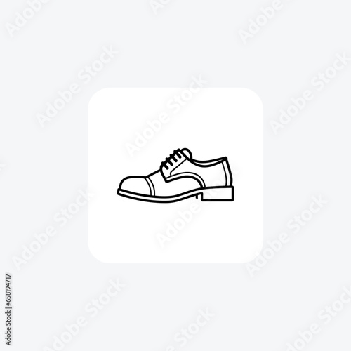  Wingtip Brogue Oxford Shoes and footwear  Icon set isolated on white background line 
 
vector illustration Pixel perfect

