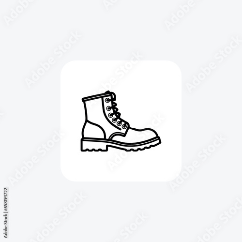 Blue Wingtip Chelsea Boots Shoes and footwear 
 line  Icon set isolated on white background flat color vector illustration Pixel perfect

