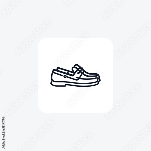  Loafer Mules Women's  Shoes and footwear Flat Color Icon set isolated on white background line  vector illustration Pixel perfect

