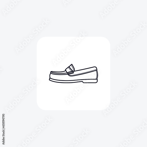 Espadrille Loafers Breezy Style Shoes and footwear line  Icon set isolated on white background vector illustration Pixel perfect