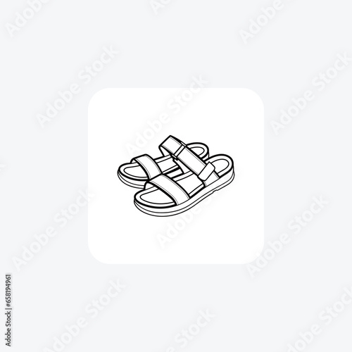 Grey Leather Chelsea Boots Shoes and footwear Flat Color Icon set isolated on white background flat color vector illustration Pixel perfect