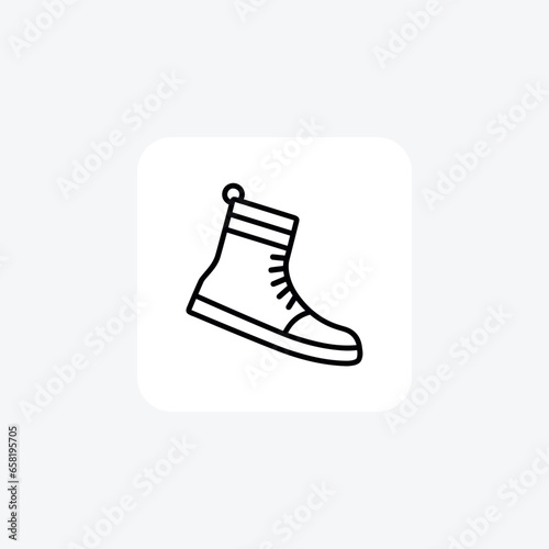 Brogue Loafers Shoes and footwear line   Icon set isolated on white background line   vector illustration Pixel perfec