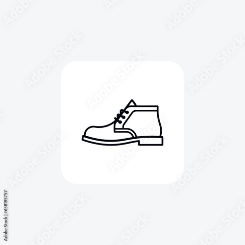   Suede Chukka Boots Shoes and footwear line  Icon set isolated on white background line  vector illustration Pixel perfect

