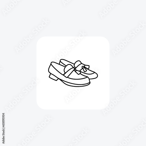  Loafer Sandals Shoes and footwear line   Icon set isolated on white background line   vector illustration Pixel perfect

