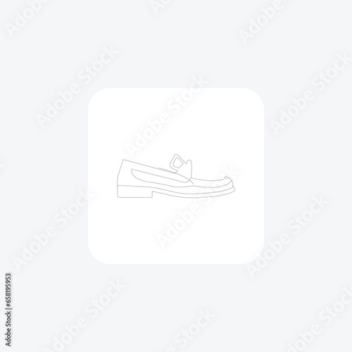 Pink Ballet Flats Women'sShoes and footwear line   Icon set isolated on white background line  vector illustration Pixel perfect