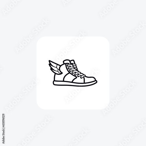 Blue Chunky Sneakers Shoes and footwear Flat Color Icon set isolated on white background flat color vector illustration Pixel perfect