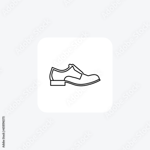 oxford shoes and footwear line Icon set isolated on white background vector illustration Pixel perfect