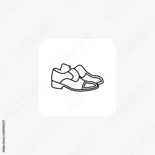 Classic suede saddle shoes and footwear line Icon set isolated on white background vector illustration Pixel perfect